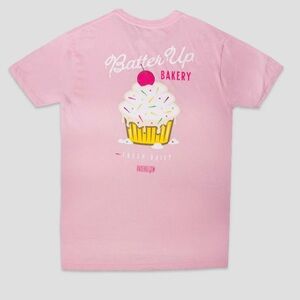 New with tags Baseballism Batter Up Bakery Pink Short Sleeve Tee size medium